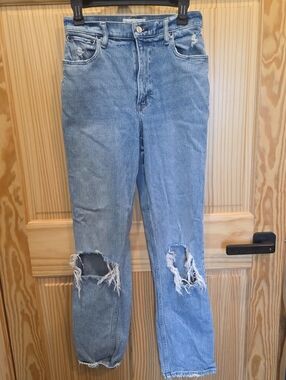 Abercrombie & Fitch Light Blue Distressed Boyfriend Jeans